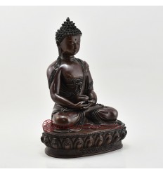 Hand Made Copper Alloy in Oxidation Finish13" Amitabha Buddha Statue
