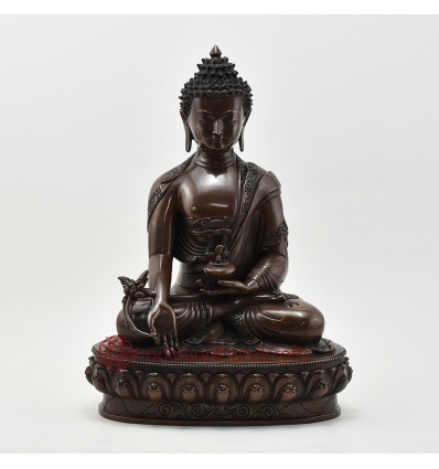 Hand Made Copper Alloy in Oxidation Finish13" Medicine Buddha Statue