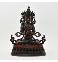 Hand Made Copper Alloy in Oxidation Finish13" Vajradhara Statue