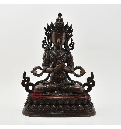 Hand Made Copper Alloy in Oxidation Finish13" Vajradhara Statue