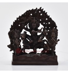 Machine Made Copper Alloy in Oxidation Finish  4.5" Palden Lhamo Statue