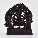 Machine Made Copper Alloy in Oxidation Finish  4.5" Palden Lhamo Statue