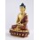 Fine Quality 8.25" Amitabha/Amida Buddha Gold Gilded with Face Painted Statue from Patan, Nepal