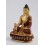 FINE QUALITY 6" MEDICINE BUDDHA GOLD GILDED WITH FACE PAINTED COPPER STATUE FROM PATAN, NEPAL