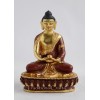 Fine Quality 6" Amitabha/Amida Buddha Gold Gilded with Face Painted Statue from Patan, Nepal