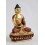 Fine Quality 6" Amitabha/Amida Buddha Gold Gilded with Face Painted Statue from Patan, Nepal