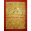 31.75" x 22.75" Gold Jambala Thankga Painting