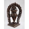 Fine Quality 13.25" Panjarnata Mahakala Oxidized Copper Alloy Statue from Patan, Nepal