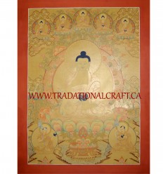 33" x 24.75" Medicine Buddha Thangka Painting