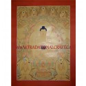 33.25" x 24.75" Shakyamuni Buddha Thangka Painting