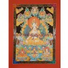 46.5" x 34.5" White Tara Thangka Painting