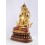 FINELY HAND CARVED GOLD FACE PAINTED 10" APARMITA / AMITAYUS / CHHEPAME COPPER GOLD GILDED STATUE FROM PATAN, NEPAL