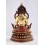 FINELY HAND CARVED GOLD FACE PAINTED 10" APARMITA / AMITAYUS / CHHEPAME COPPER GOLD GILDED STATUE FROM PATAN, NEPAL