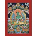 32.5" x 23.5" Green Tara Thangka Painting