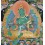 32.5" x 23.5" Green Tara Thangka Painting