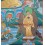 33.5" x 24.5" Medicine Buddha Thangka Painting