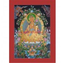 33.25" x 23.75" Maitreya Buddha Thangka Painting