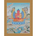 26" x 20.25" Amitabha Buddha Thangka Painting