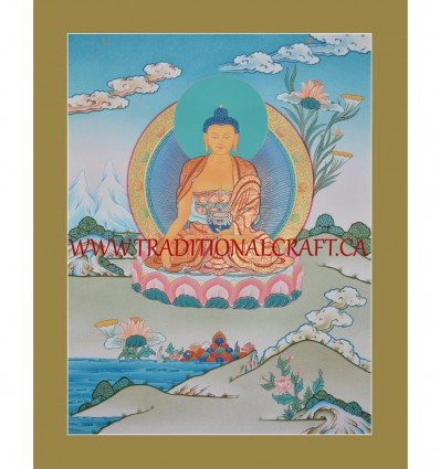 26" x 20" shakyamuni Buddha Thangka Painting