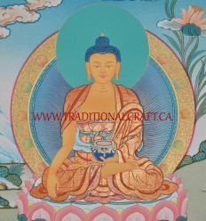 26" x 20" shakyamuni Buddha Thangka Painting