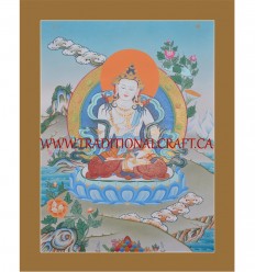  26.25" x 20" Vajrasattva Thangka Painting