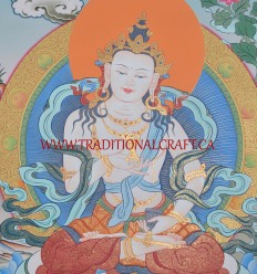  26.25" x 20" Vajrasattva Thangka Painting