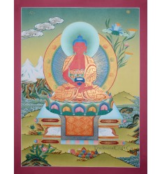 26.75" x 20" Amitabha Buddha Thangka 