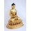 Fine Quality Hand Carved 11.75" Amitabha Buddha Antiquated Gold Gilded Copper Statue Patan, Nepal