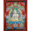 45.5" x 35" - White Tara Thangka Painting