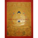 43.75" x 39.5" - Shakyamuni Buddha Thangka Painting
