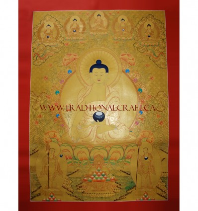 43" x 32"- Medicine Buddha Thangka Painting