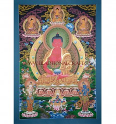 41.75”x 29” High Quality Amitabha Buddha Thangka Painting