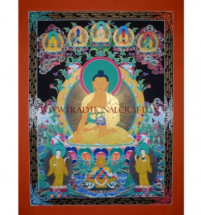 47" x 36"- Shakyamuni Buddha Thangka Painting