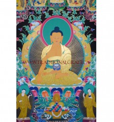 47" x 36"- Shakyamuni Buddha Thangka Painting