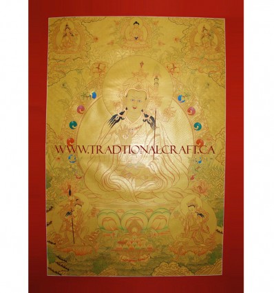 43" x 32" Guru Rinpoche Thangka Painting