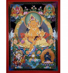 66.5" x 50" Pancha Jambhala Thangka Painting