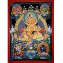 66.5" x 50" Pancha Jambhala Thangka Painting