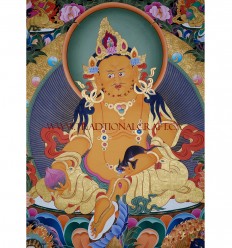 66.5" x 50" Pancha Jambhala Thangka Painting