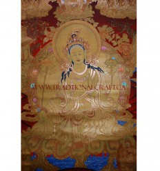 28.75" x 20.5" Green Tara Thangka Painting