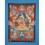 56" x 41" Pancha Manjushri Thangka Painting