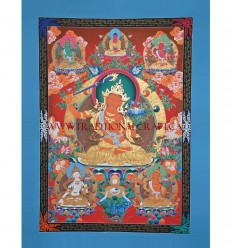 56" x 41" Pancha Manjushri Thangka Painting
