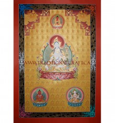 44" x 32"- 108 White Tara Thangka Painting