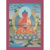 17" x 12.75" Amitabha Buddha Thangka Painting