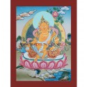 17.25" x 13.25" Jambhala Thangka Painting