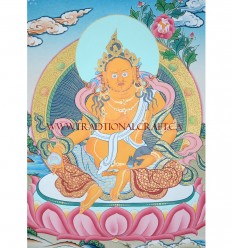 17.25" x 13.25" Jambhala Thangka Painting