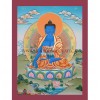 17.25" x 12.75" Medicine Buddha Thangka Painting