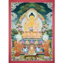 45" x 32.5" Shakyamuni Buddha Thangka Painting