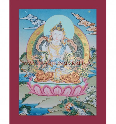 17.25" x 13.25" Vajrasattva Thangka Painting