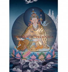 26.5" x 20.25" Guru Rinpoche Thangka Painting