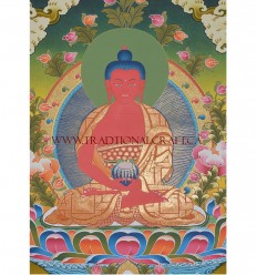 30.25" x 22.5" Amitabha Buddha Thangka Painting